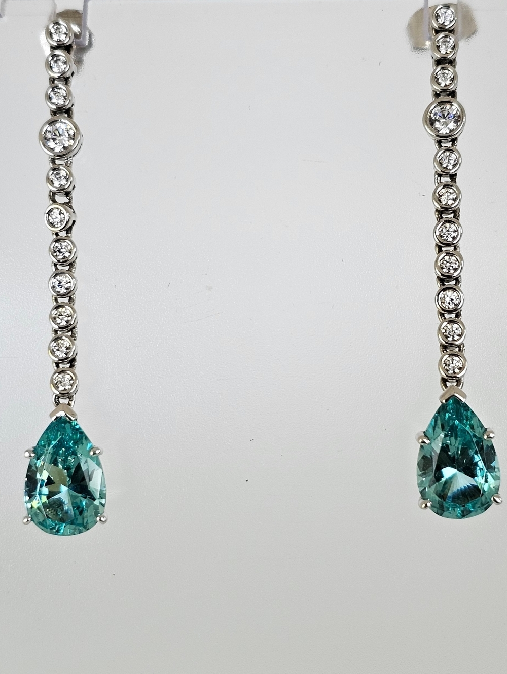 Victoria Wieck Absolute Diamond Simulants & Blue Topaz Drop Earrings!